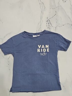 Zara Blue 'VAN RIDE' Graphic Tee